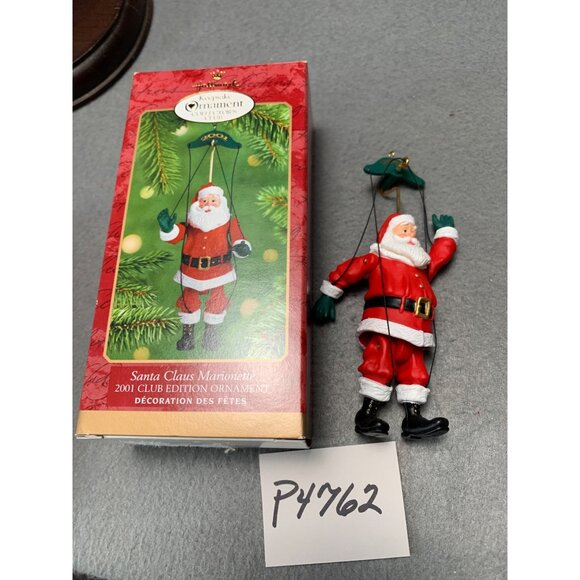 Hallmark Keepsake Ornament Santa Claus Marionette 2001 Collectors Club Christmas - Picture 7 of 7